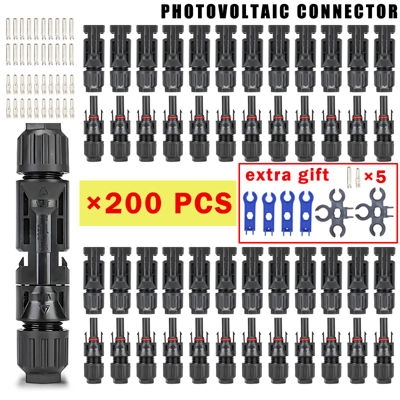 Solar Cable Mc4 Connector - 400/200/100/20 Pcs 태양광 태양광 커넥터 플러그