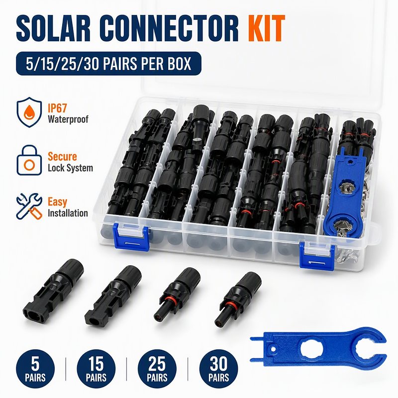 Solar Cable Mc4 Connector - 5/15/25/30 광전지 태양광 패널 커넥터 세트,