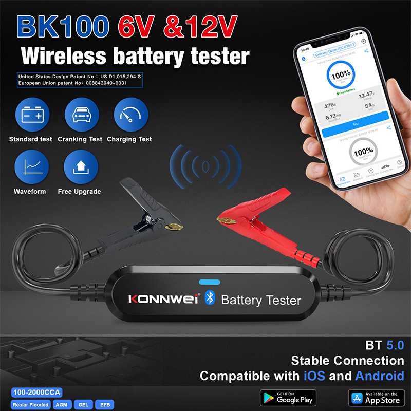 Battery Monitor Coulometer - KONNWEI BK200 BK100 6V-12V-24V 자동차 배터리