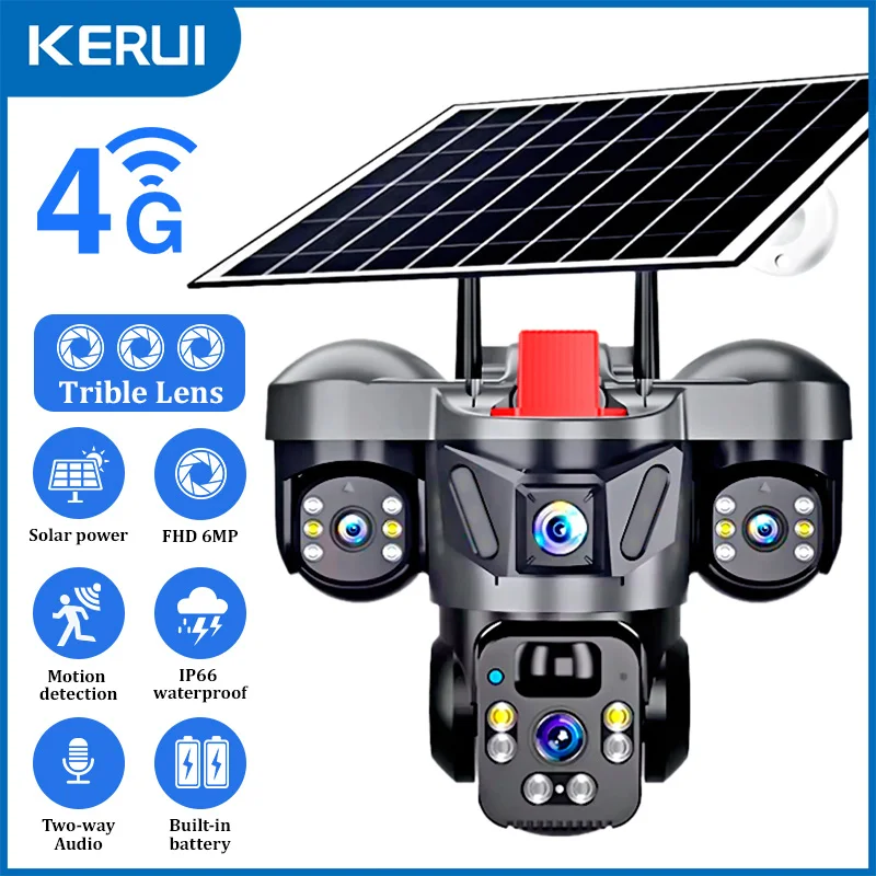 Solar Panel Tilt Mount - KERUI 야외 PTZ 6MP 4G SIM